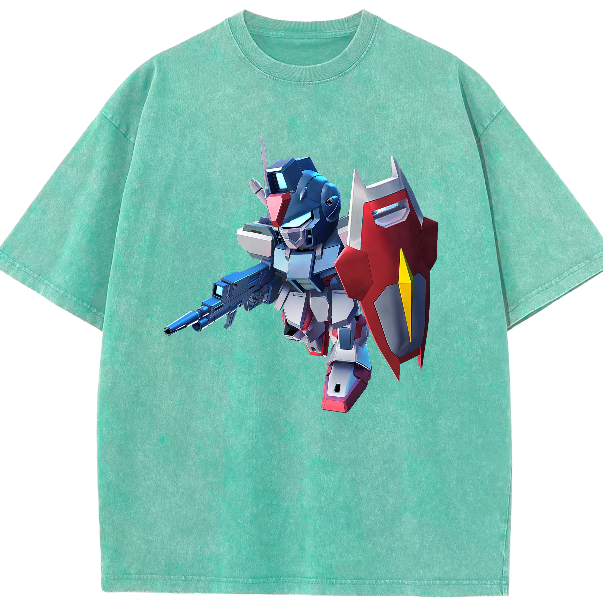 （画像用） 機動戦士ガンダム Mobile Suit Gundam 綿100% ヴィンテージ風 半袖Tシャツ（フロントプリント）